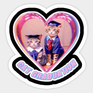 Cat Graduation Sticker